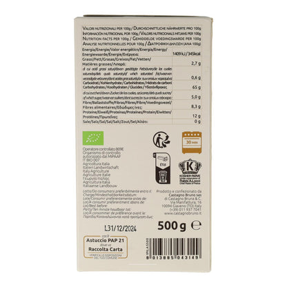 Folhas de lasanha integral ECO Castagno 500 g
