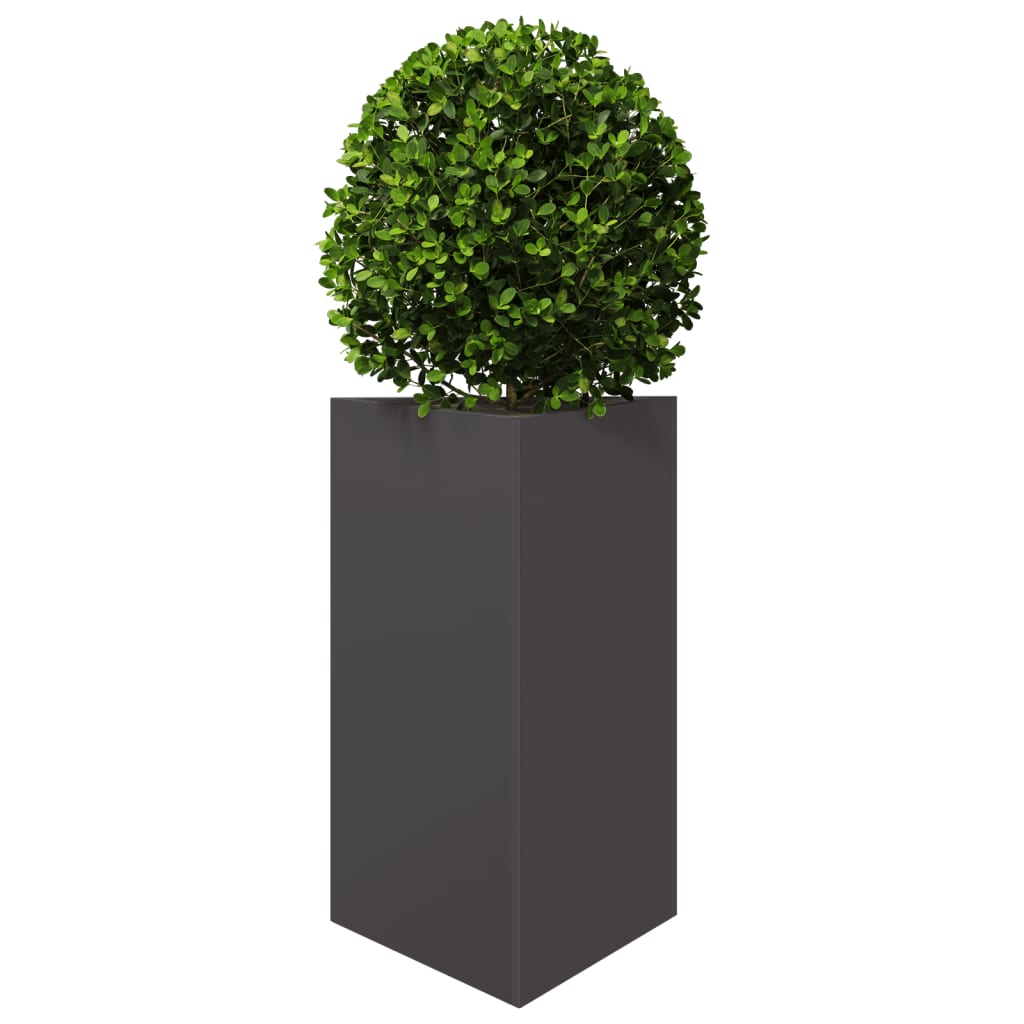 Jardineras Triangulares 2 Uds Acero Negro 50x43x75 Cm_3
