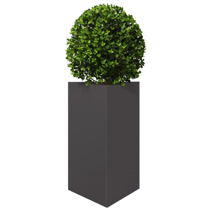 Jardineras Triangulares 2 Uds Acero Negro 50x43x75 Cm_3