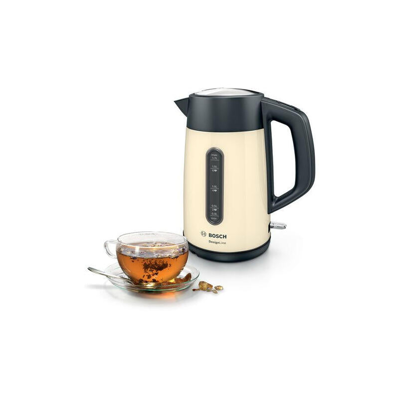 Hervidor De Agua Bosch Twk 4p437 1.7 L 2400 W Beige, Black_3