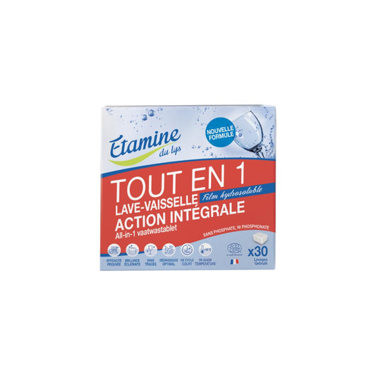 Comprimidos Etamine Du Lys All-in-One para máquina de lavar louça, 30 unidades