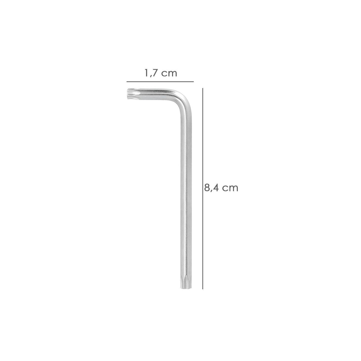 Llave Torx Inviolable Larga Acero Cromo Vanadio Profesional T08 Mm. Llave Estrella, Llave Allen Estrella_1