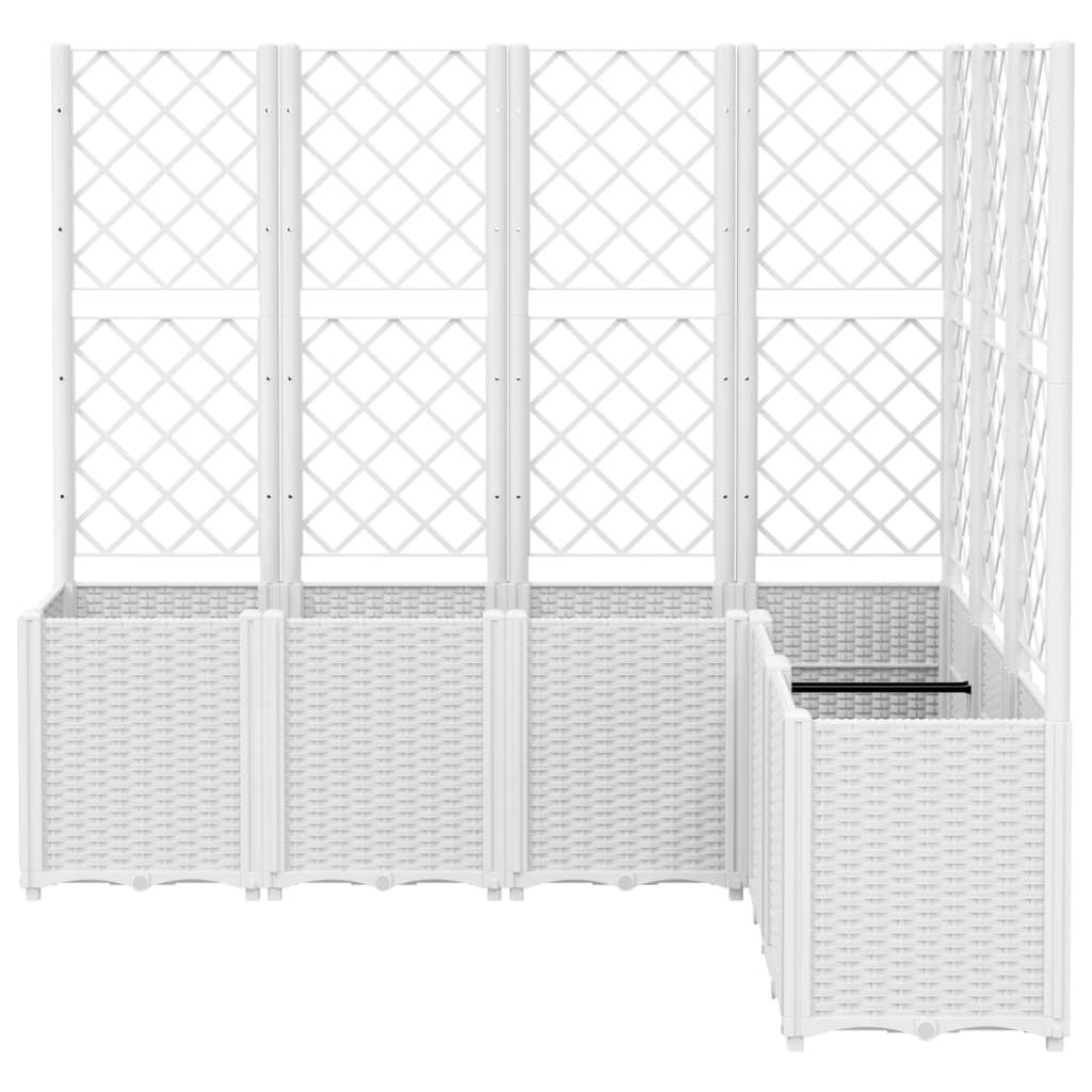Jardinera Con Enrejado Pp Blanco 160x120x140 Cm_2