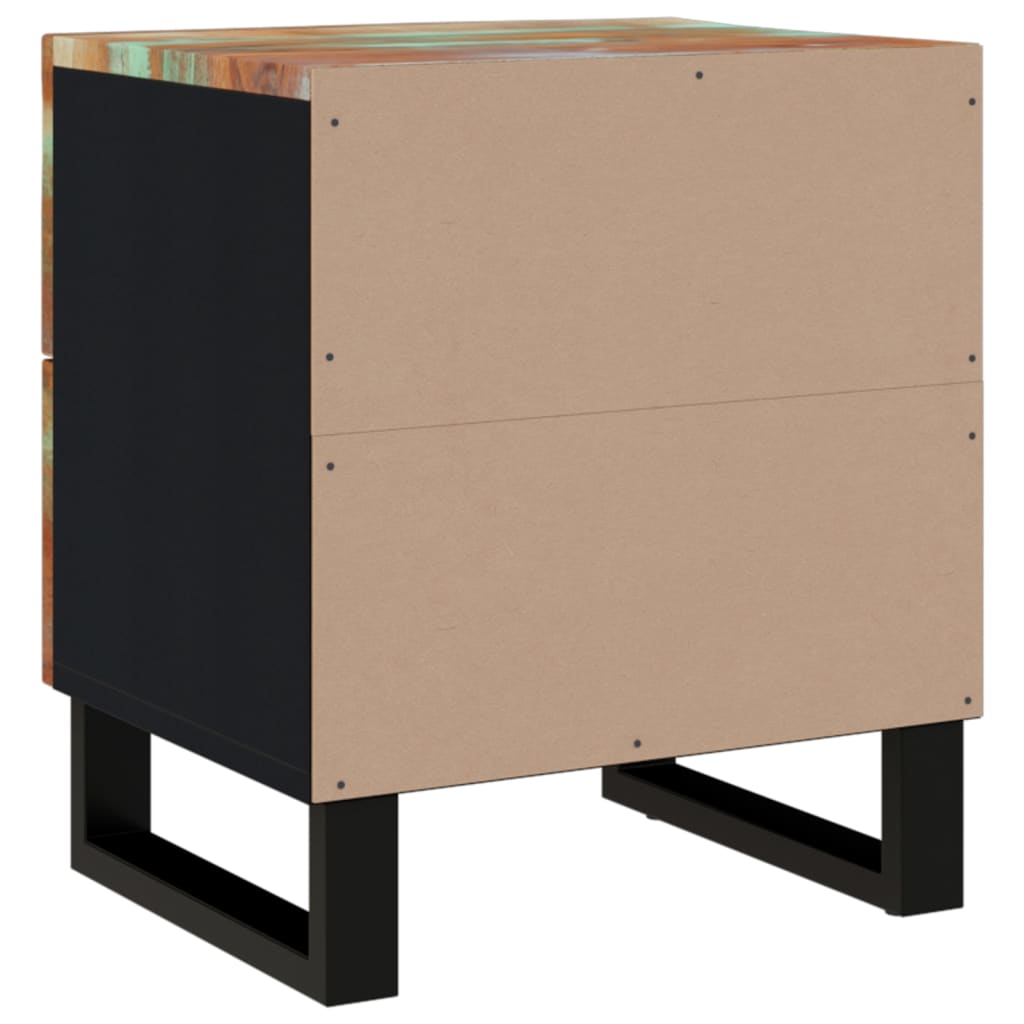 Mesitas De Noche 2 Uds De Madera Maciza Reciclada 40x33x46 Cm_2