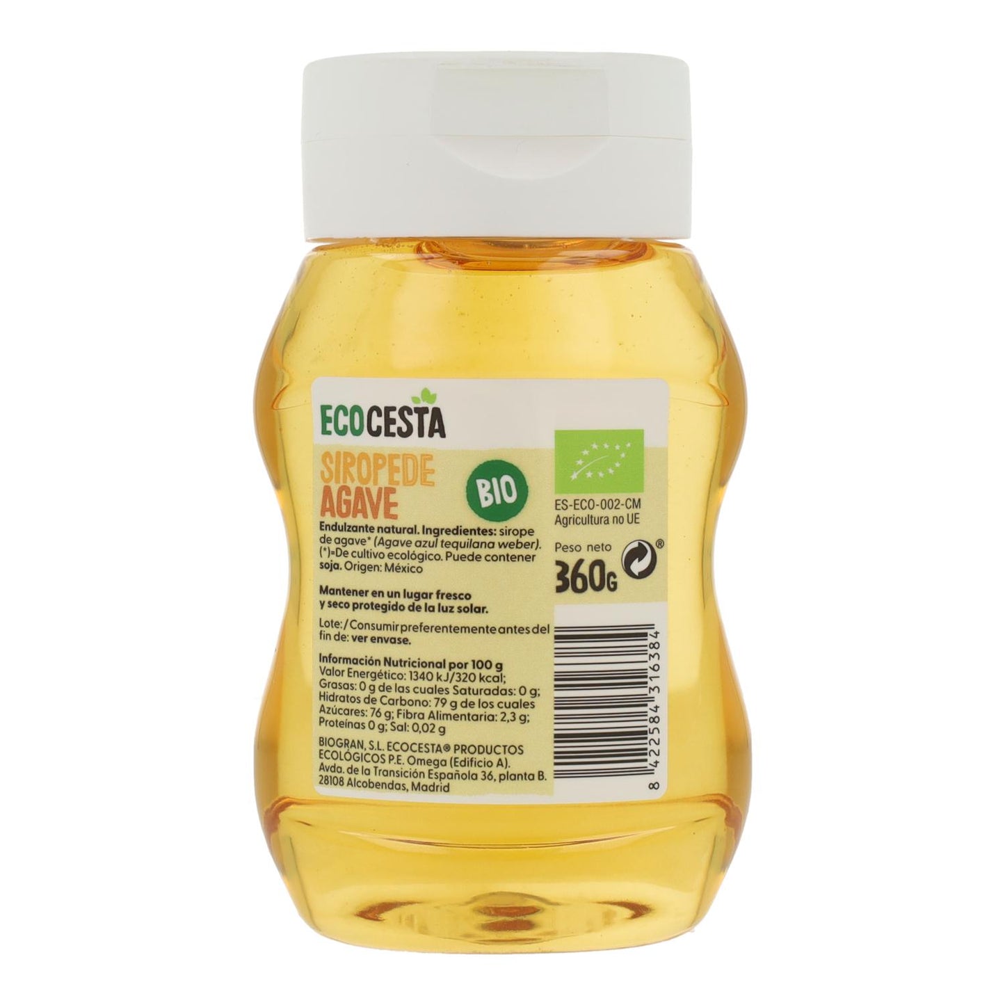 Xarope de Agave Biológico Ecocesta 360 g