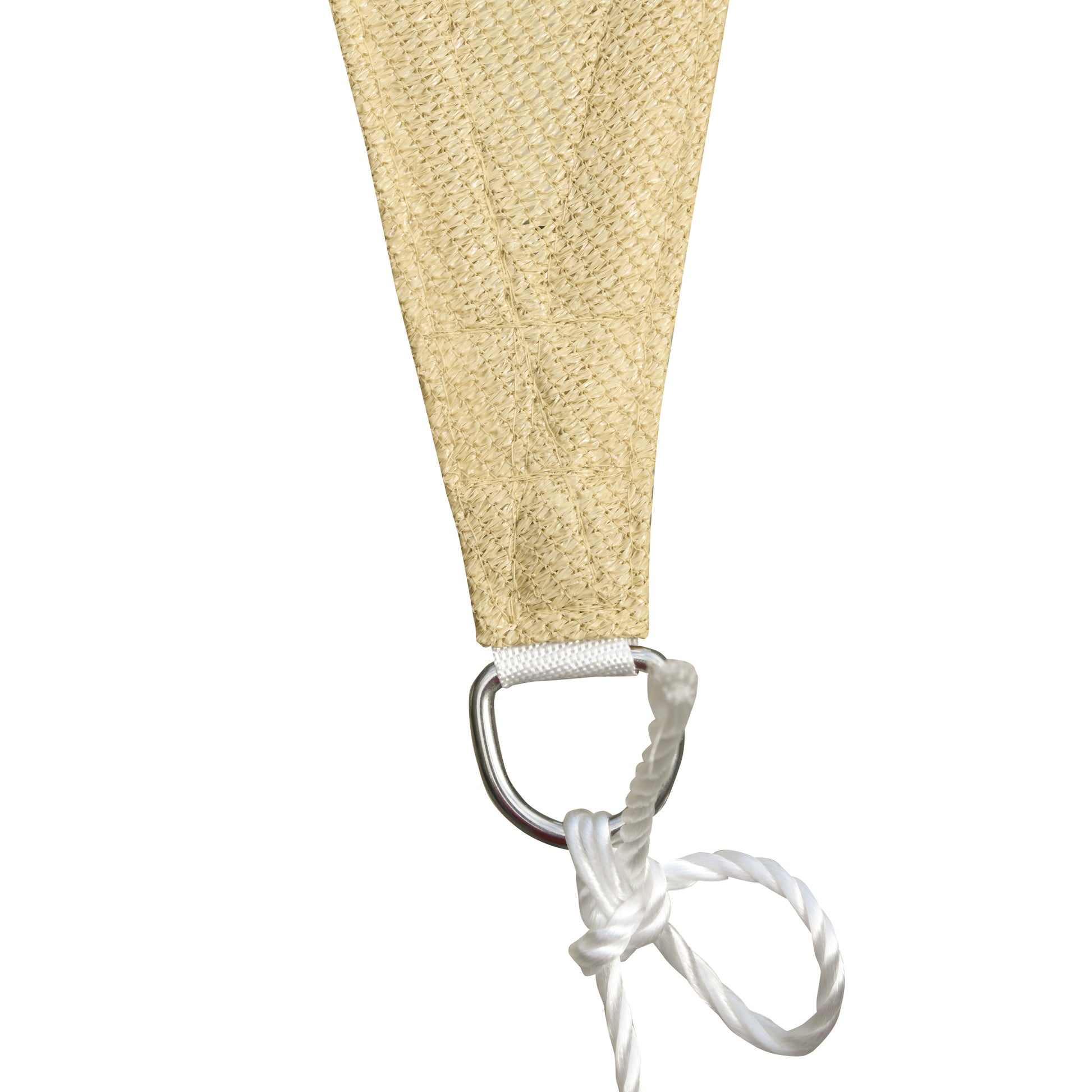 Outsunny Toldo Vela Sombrilla Parasol Triangular 3m De Hdpe Beige_3