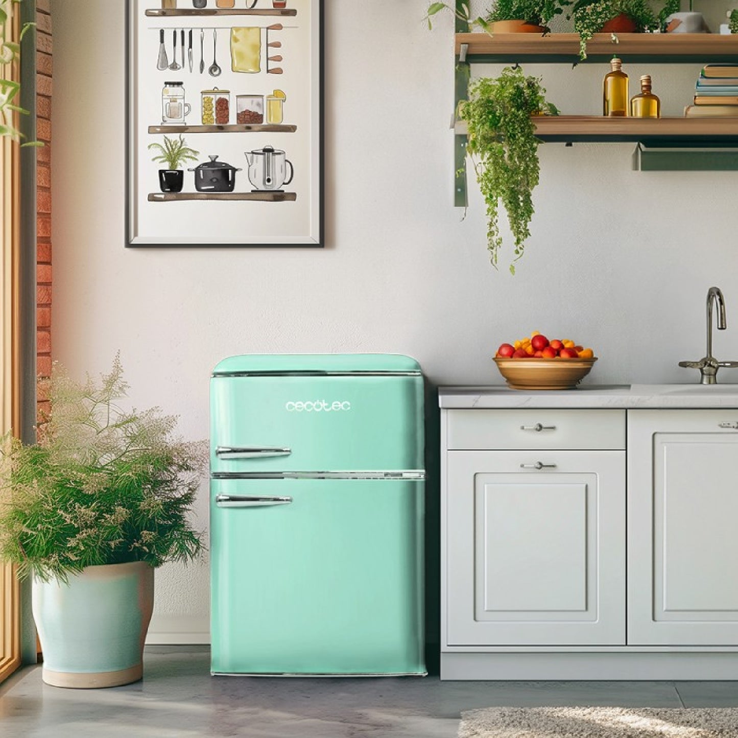 Cecotec Frigorífico Retro Bolero Coolmarket 2d Origin 86 Green E_1