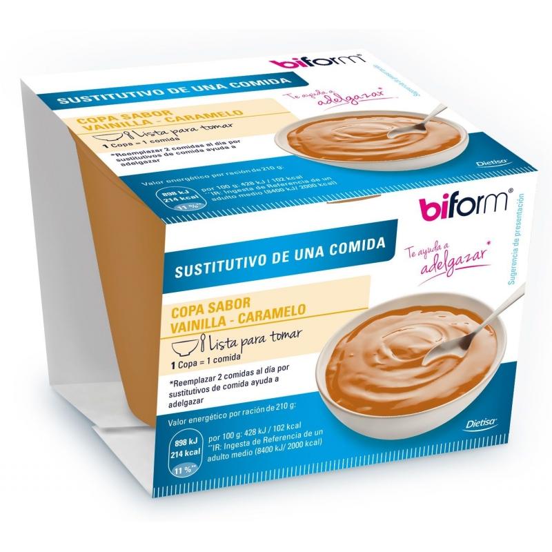 Copo de substituição Biforme de baunilha e caramelo, 210 g