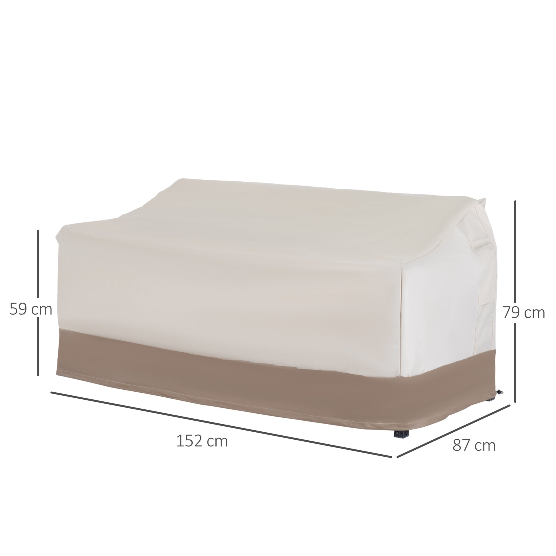 Outsunny Funda Protectora Para Banco 2-3 Plaza Cubierta Mueble Impermeable_2