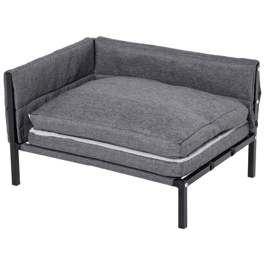 Pawhut Cama Para Perros Elevada Con Cojines Extraíbles Lavables 63,5x49x38,5 Cm_0