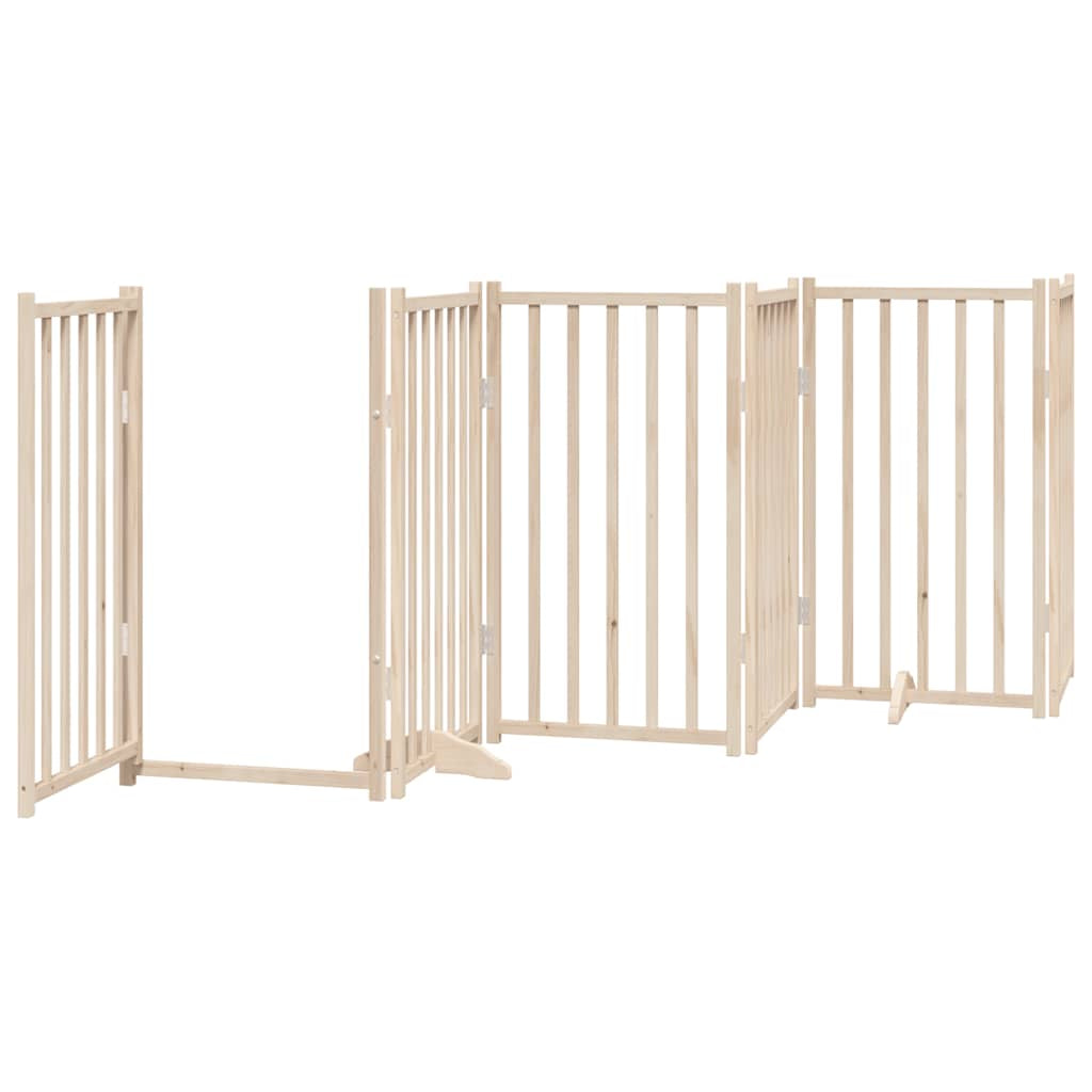Vidaxl Puerta Para Perros Plegable 12 Paneles Madera De Álamo 600 Cm_3