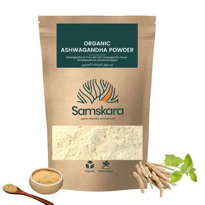 Ashwagandha En Polvo Bio - 250g | Superalimento Ecológico Vegano Para Batidos, Smoothies Y Zumos, Sin Azúcares Añadidos_0