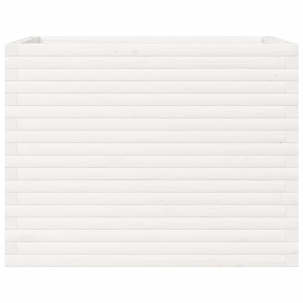 Jardinera Madera Maciza De Pino Blanco 90x60x68,5 Cm_4