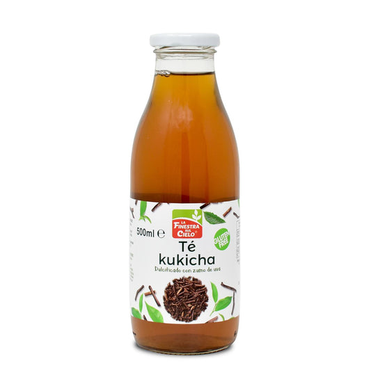 Chá Kukicha Biológico em garrafa de vidro La Finestra Sul Cielo 500 ml