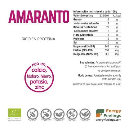 Pó de AMARANTO ECO: (1 Kg) Embalagem XXL
