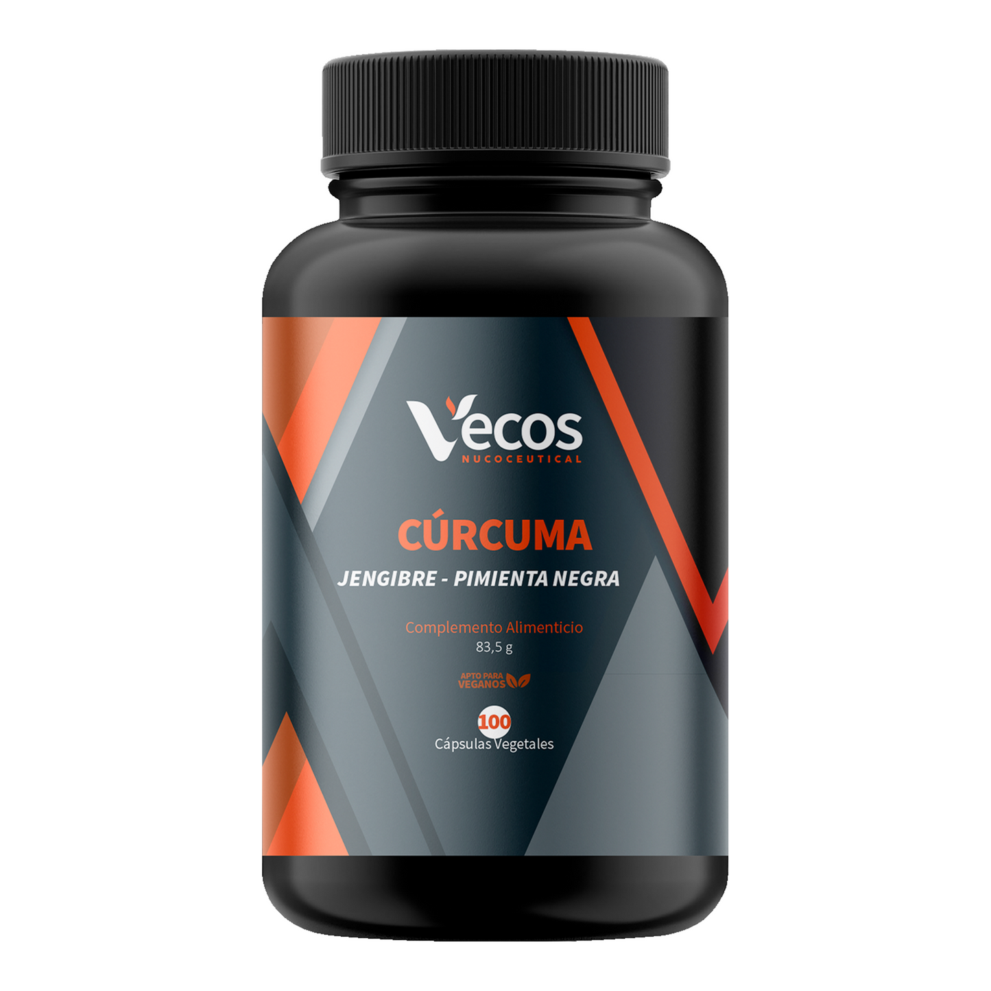 Cúrcuma 600 Mg + Jengibre Vecos 100 Cápsulas | Digestión, Articulaciones Y Absorción Mejorada | Con Piperina_0