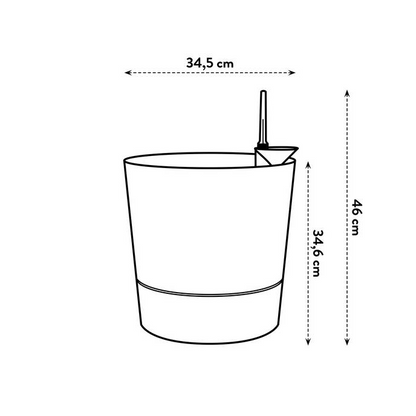 Greensense Aquacare Round Elho vaso auto-irrigável 35 cm cinzento carvão
