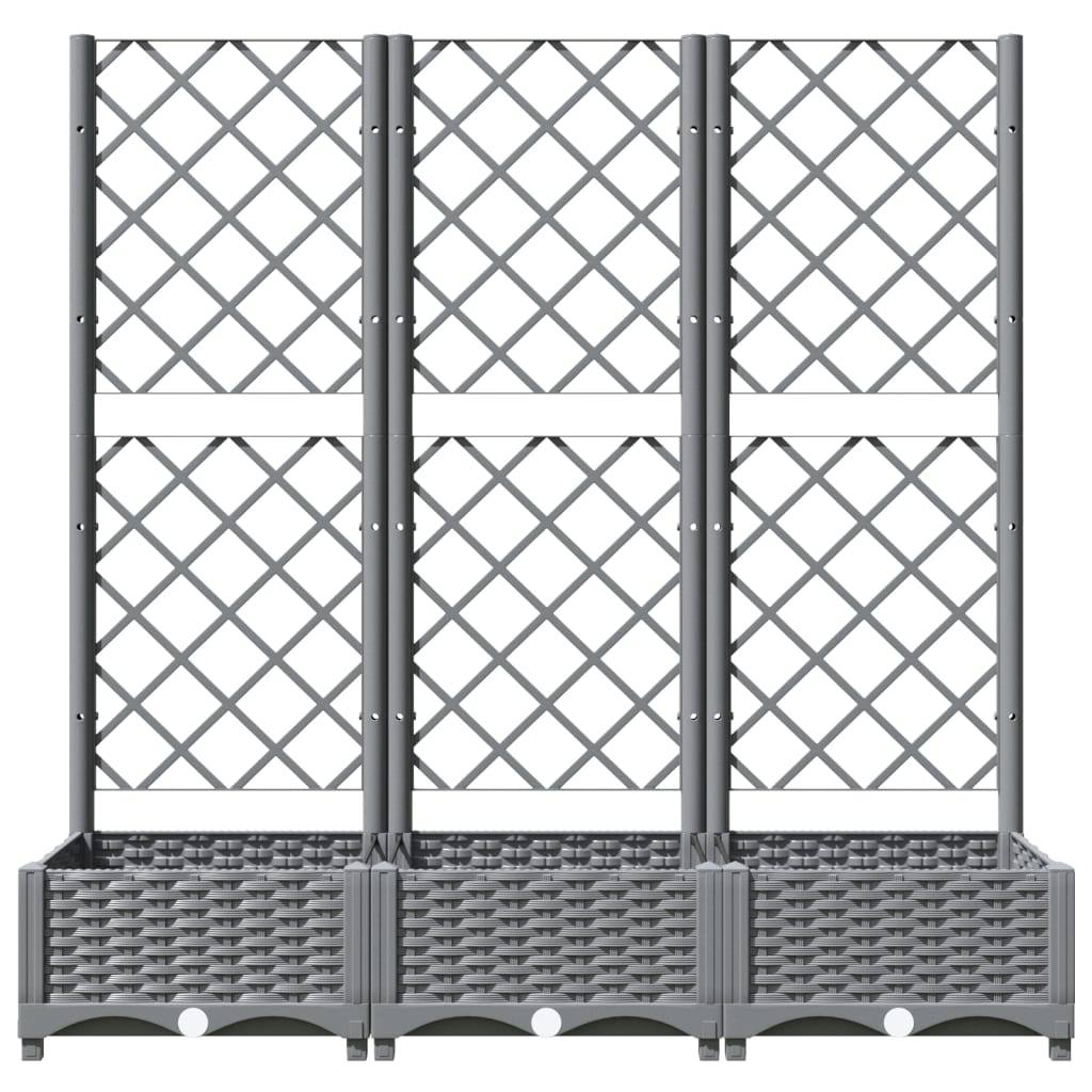 Macetero De Jardín Gris Claro 120 X 40 X 121,5 Cm_2