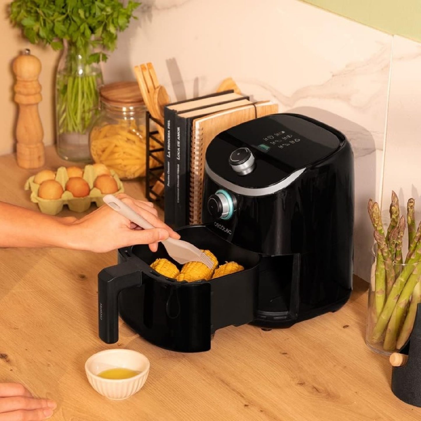 Freidora Sin Aceite De 2,5 L De Aire Caliente Cecofry Pixel 2500. 1000 W, Dietética, Manual Y Compacta, Temporizador, Control De Temperatura, Tecnol_2
