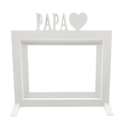 Marco De Fotos Mesa O Pared Modelo Papa 24x22.5cm Para Fotos 15x20cm Blanco_1