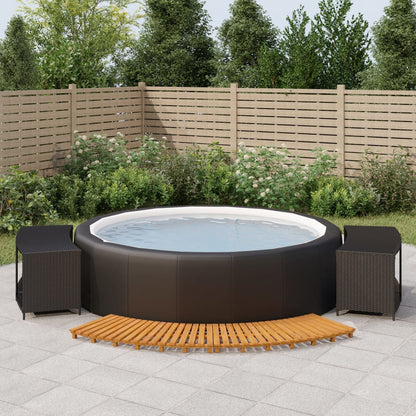 Vidaxl Borde Bañera Hidromasaje Madera Acacia Y Ratán Sintético Negro_1