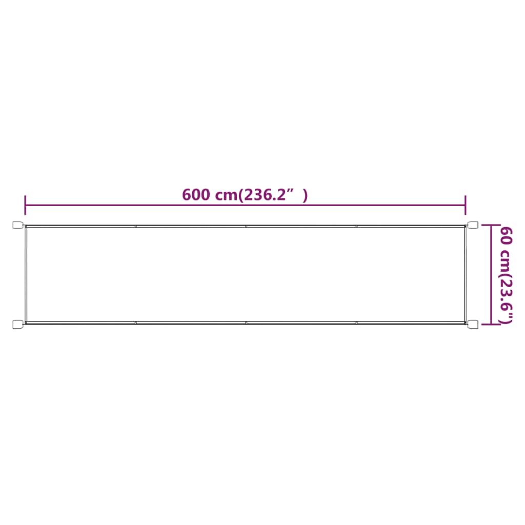 Vidaxl Toldo Vertical Terracota Tela Oxford 60x600 Cm_2