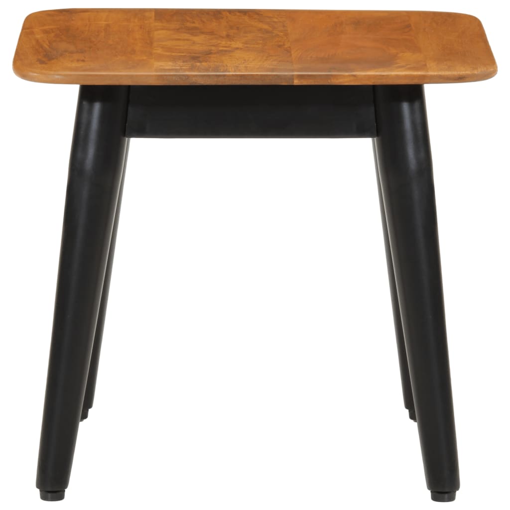 Mesa De Centro Hierro Y Madera Maciza De Mango 45x45x40 Cm_1