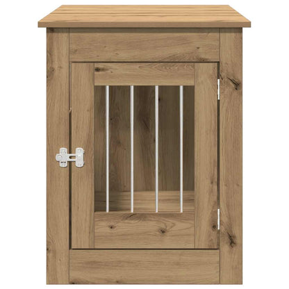 Jaula Para Perros Madera Ingeniería Roble Artesanal 55x80x68 Cm_4