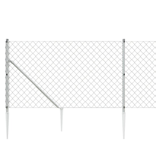 Cerca De Alambre Con Pinchos De Anclaje Plateado 1x25 M / Vetonek_0