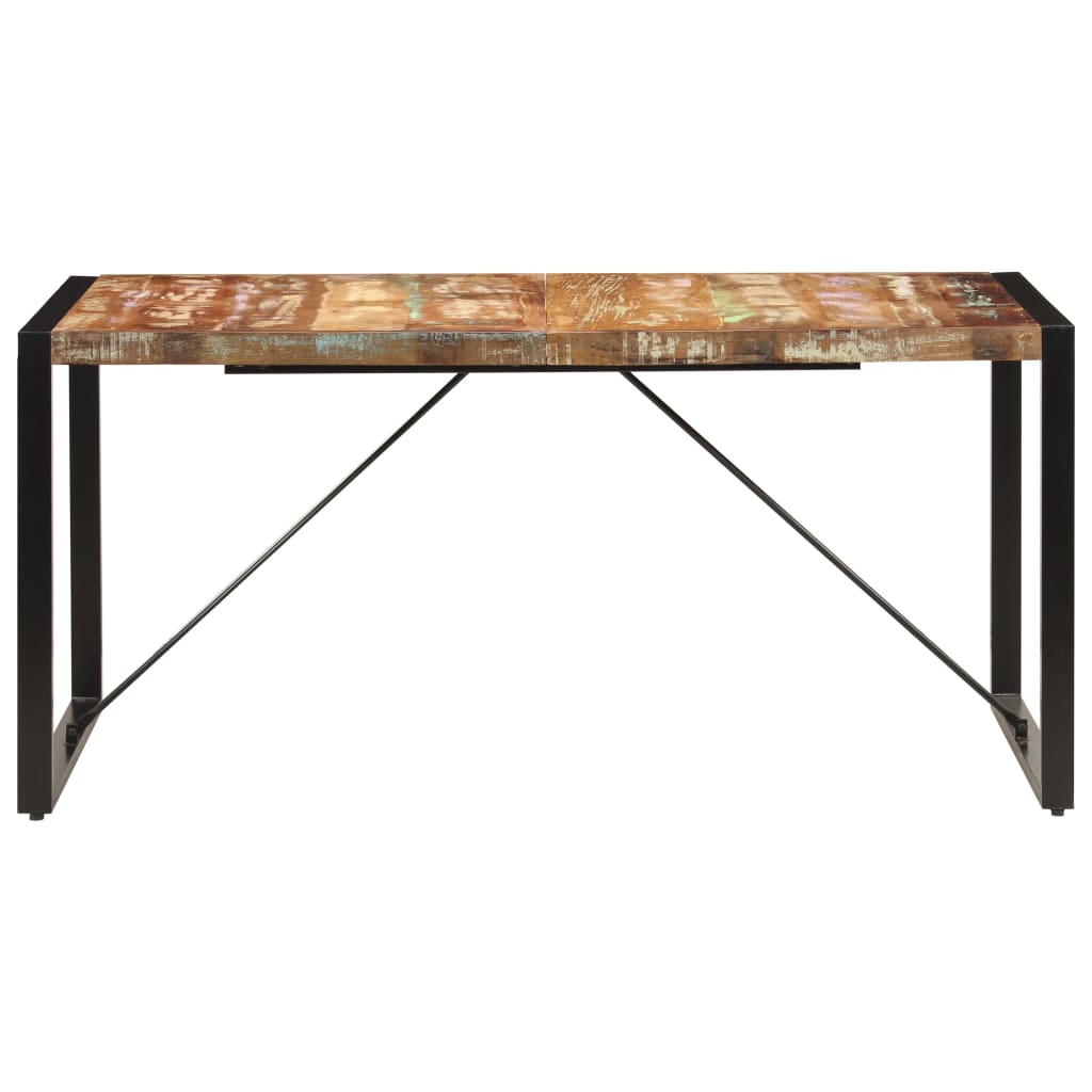 Mesa De Comedor De Madera Maciza Reciclada 160x80x75 Cm_1
