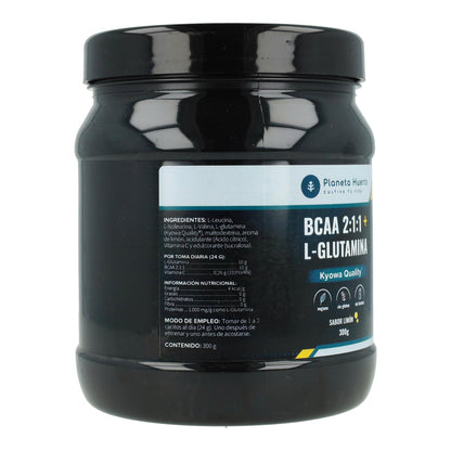 BCAA 2:1:1 + L-Glutamina Sabor a Limão Planeta Huerto 300 g