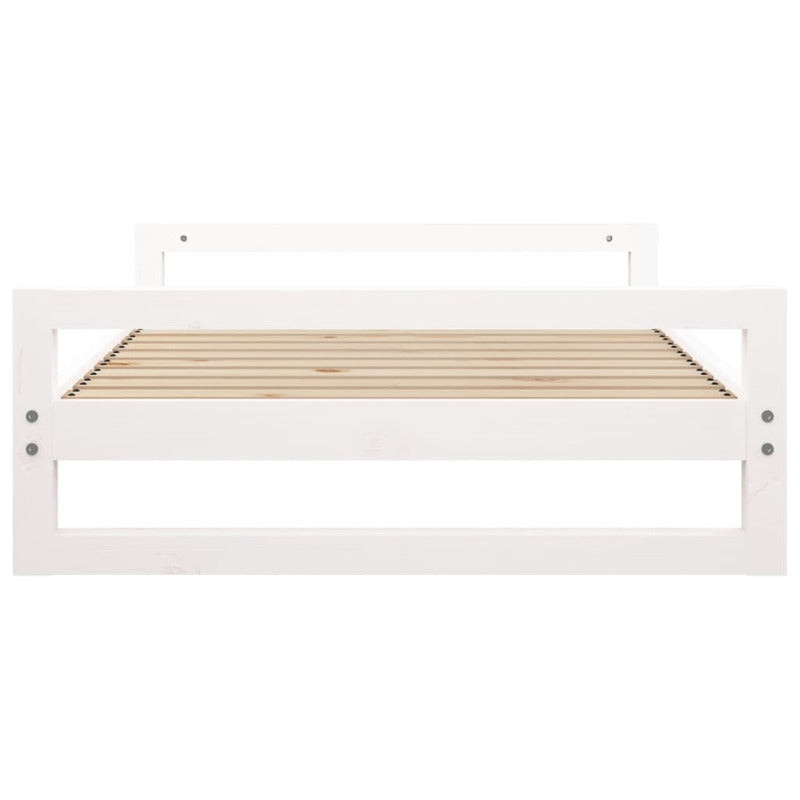 Vidaxl Cama Para Perros Madera Maciza De Pino Blanco 105,5x75,5x28 Cm_5