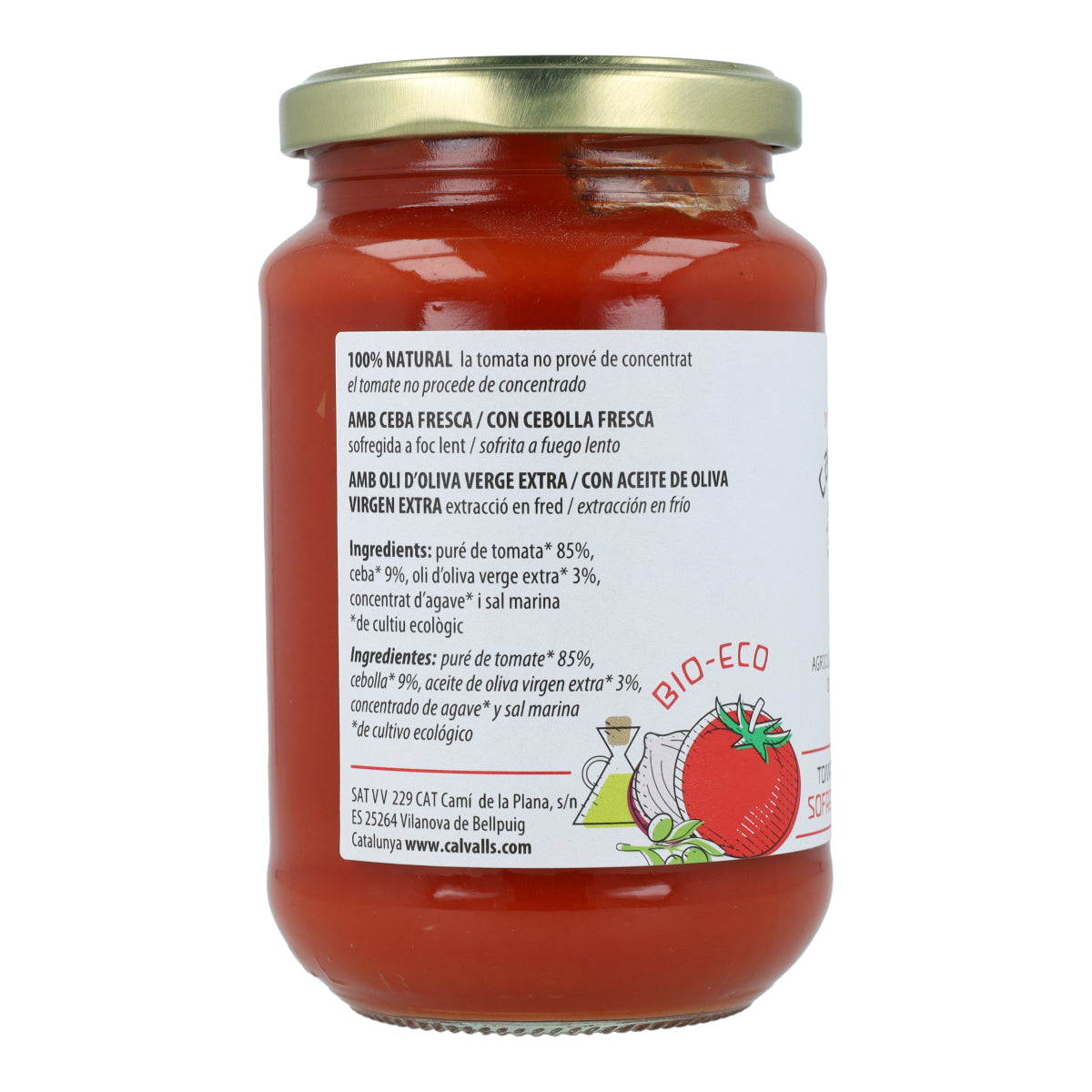 Tomates fritos biológicos Cal Valls, 350 g