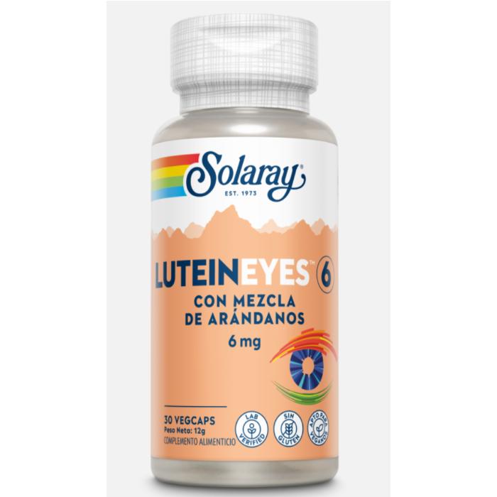 Luteína Olhos 6 mg Solaray 30 cápsulas