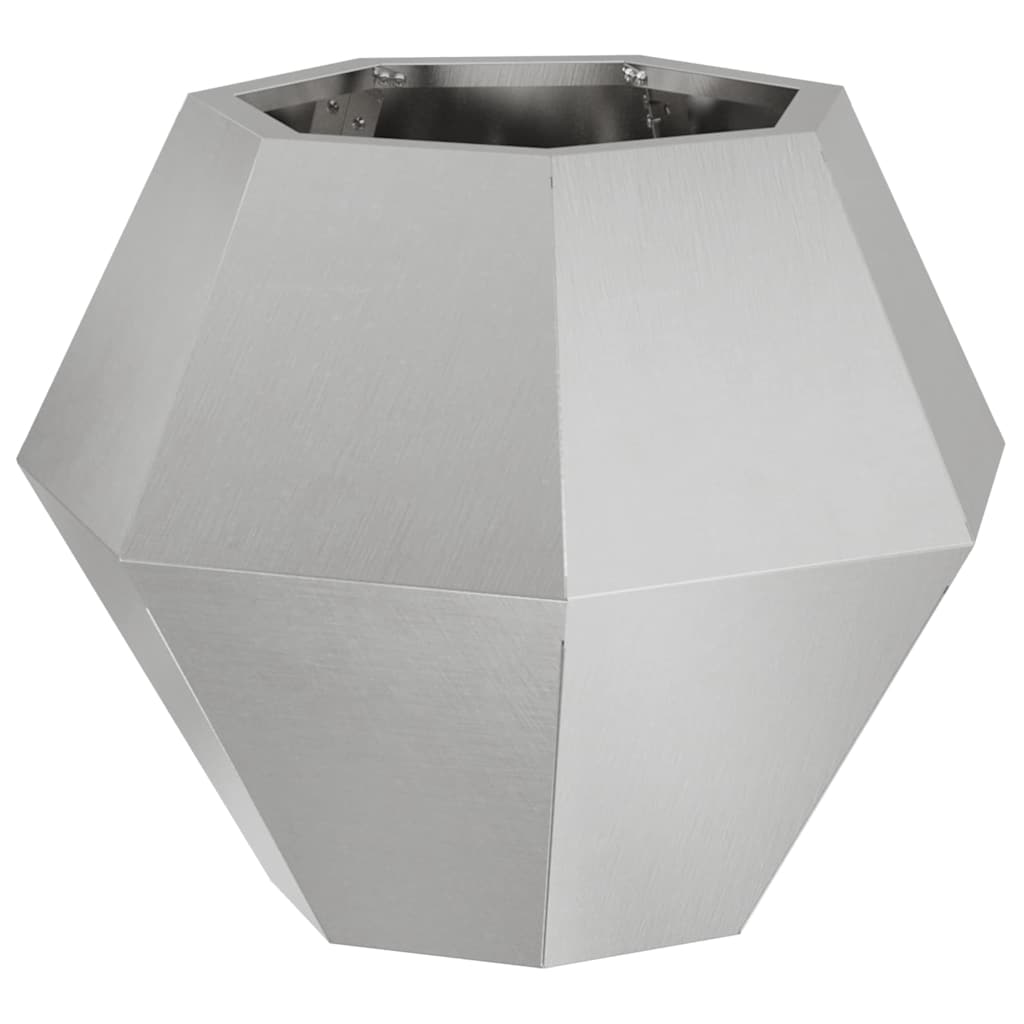 Jardinera 2 Uds. Plateado 50 X 50 X 40 Cm Acero Inoxidable_4