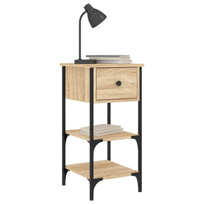 Mesita De Noche Madera De Ingeniería Roble Sonoma 34x36x70 Cm_1