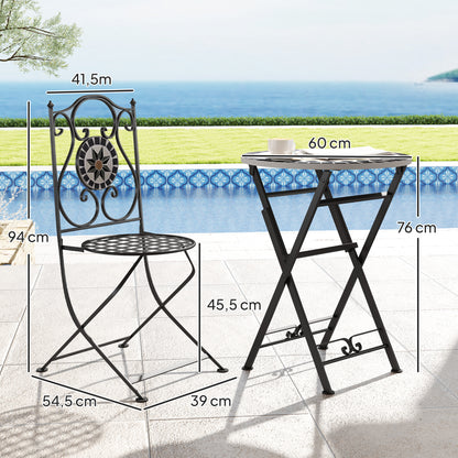 Outsunny Conjunto De Jardín Exterior De 3 Piezas Para Terraza Patio Multicolor_2