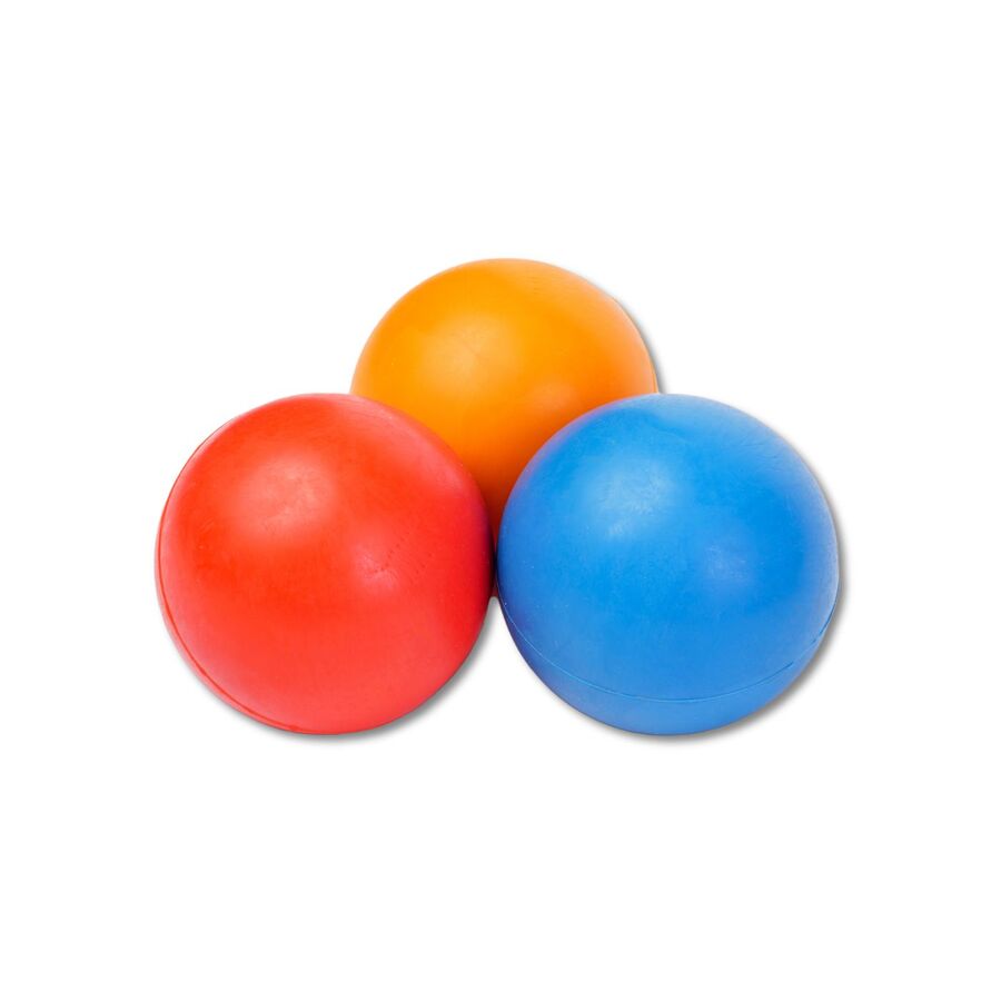 3 Pelotas Para Perro De Goma Y Caucho De 8cm De Diámetro, En Surtido De Colores Wuapu 8 Cm_0