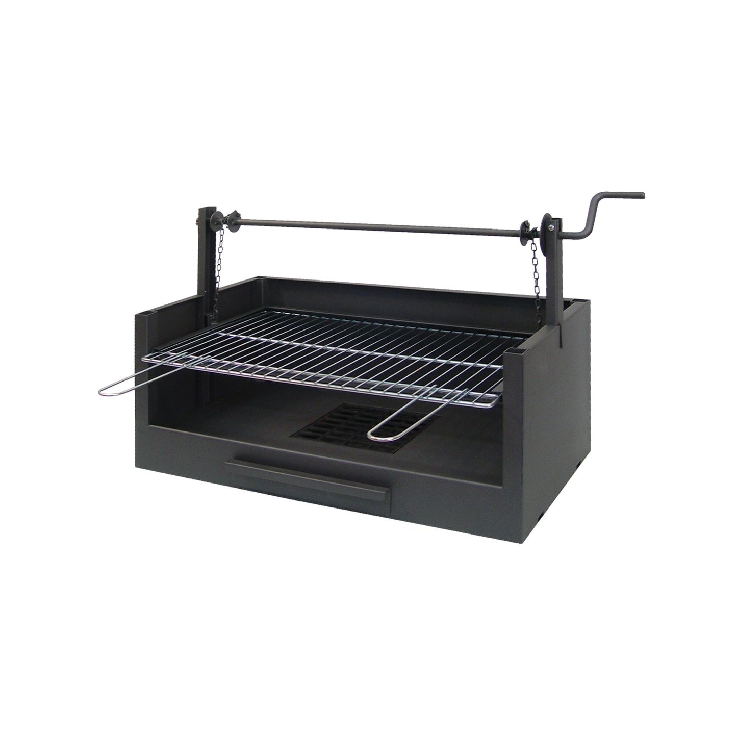 Gaveta para Churrasco com Elevador e Grelha Galvanizada Imex el Zorro