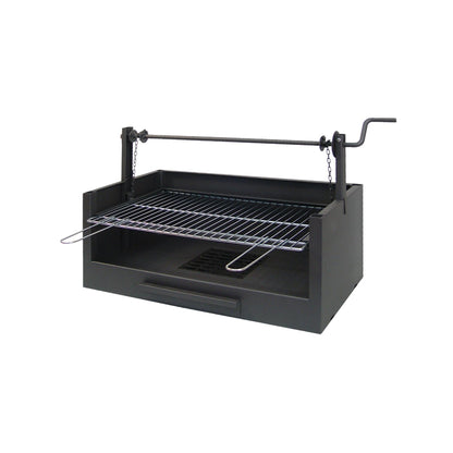 Gaveta para Churrasco com Elevador e Grelha Galvanizada Imex el Zorro