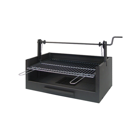 Gaveta para Churrasco com Elevador e Grelha Galvanizada Imex el Zorro