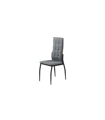 Silla Coral C-48-6 Tapizada En Textil Color Gris Oscuro, 98cm(alto) 40cm(ancho) 50cm(largo)_1