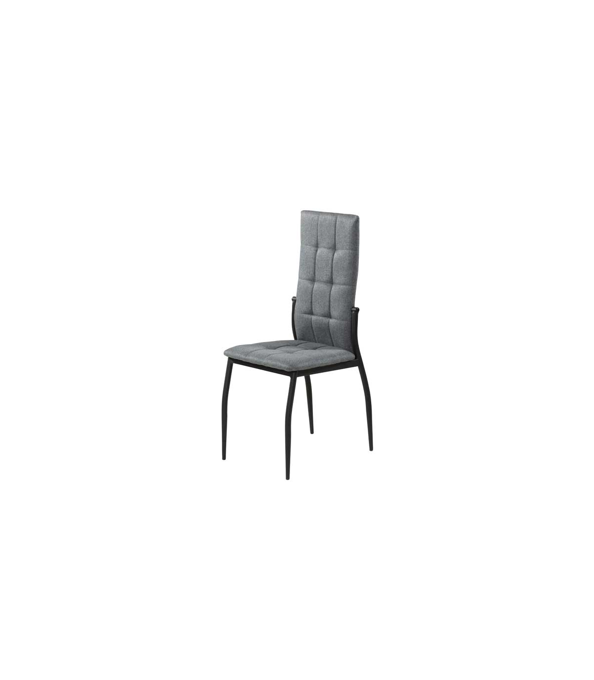 Silla Coral C-48-6 Tapizada En Textil Color Gris Oscuro, 98cm(alto) 40cm(ancho) 50cm(largo)_2