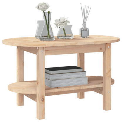 Mesa De Centro De Madera Maciza De Pino 80x45x45 Cm_2