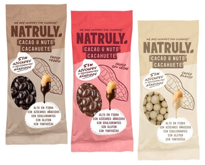 Chocolate de leite Cacao&amp;Nuts Natruly 50g