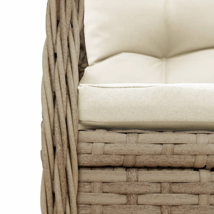 Set Comedor De Jardín 3 Pzas Con Cojines Ratán Sintético Beige / Vetonek_3