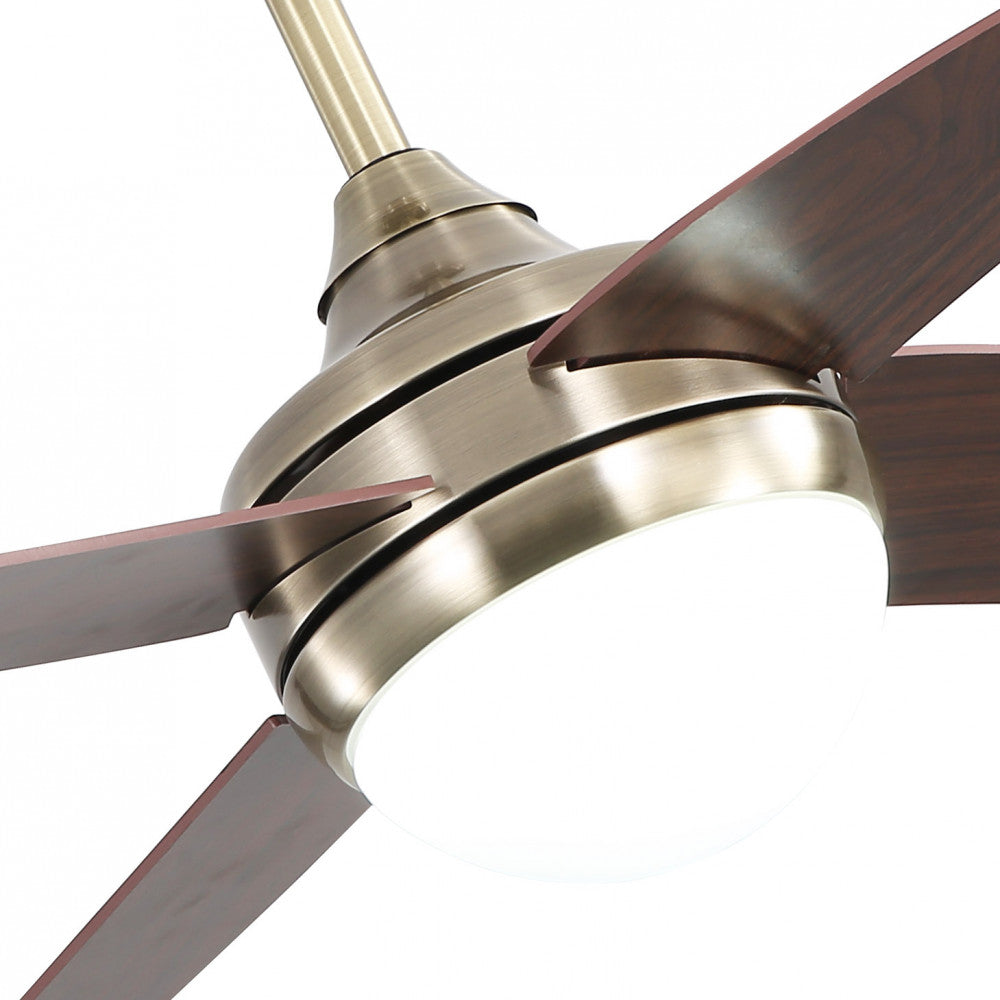 Ventilador 2xe27 Dc Klod Cuero/cerezo4 Asp.6 Vel 117d C/remoto Y Temporizador_3