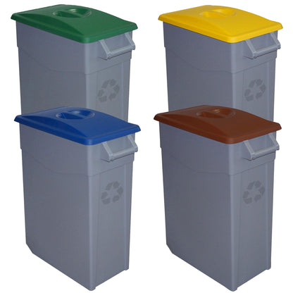 Pack Reciclaje Contenedor Zeus: 4 Contenedores Cerrado De 65 Litros, Colores. Capacidad Total: 260 Litros._0