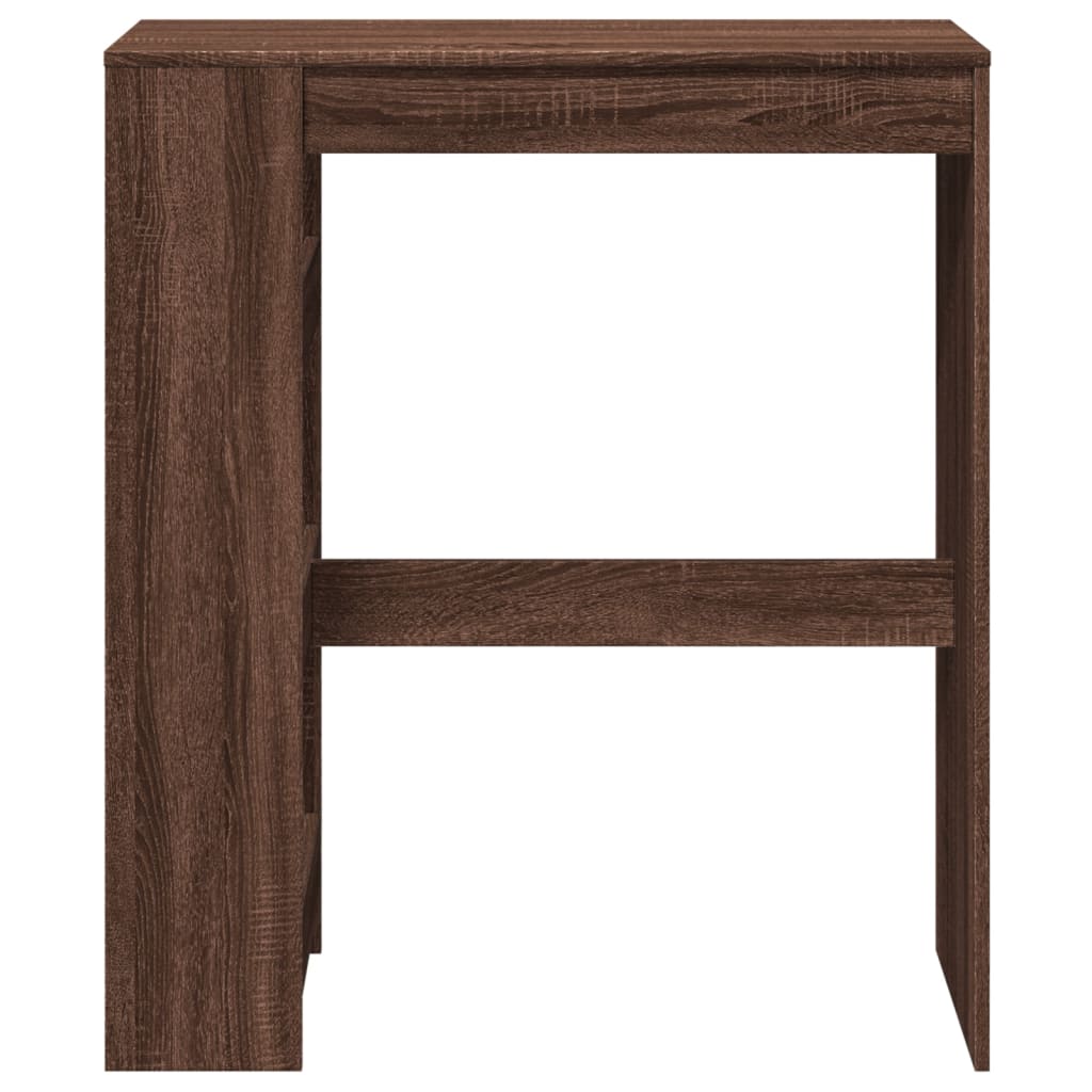 Mesa Alta Bar Con Estantes Marrón Roble 90x40x103,5 Cm_2