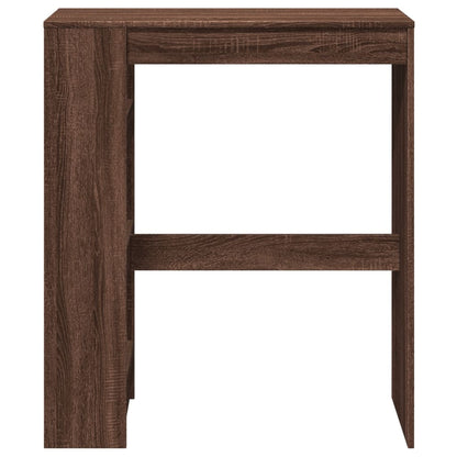 Mesa Alta Bar Con Estantes Marrón Roble 90x40x103,5 Cm_2